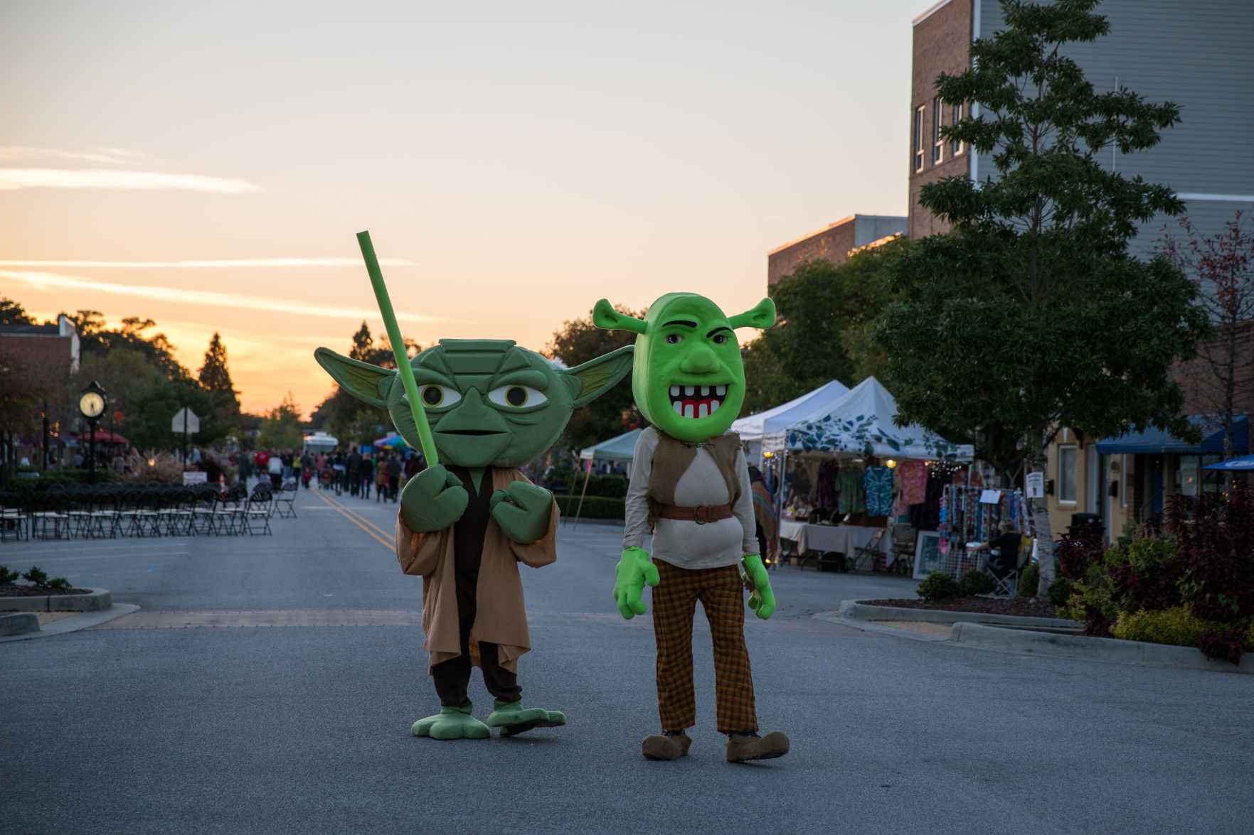Yoda and Shrek Harvest festival